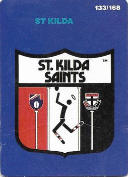 1990 AFL Scanlens Stimorol #133 St. Kilda Saints Front
